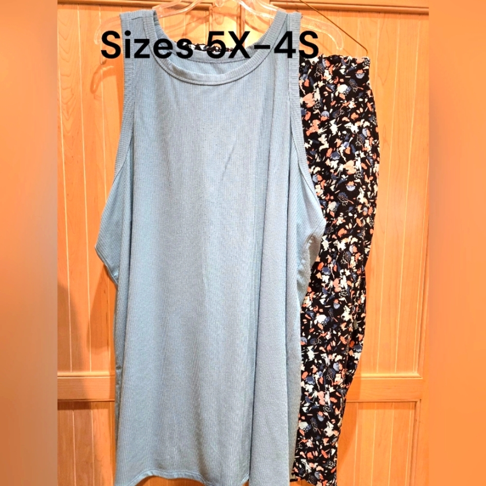Torrid Tank & Wide-leg Challis Pant EUC